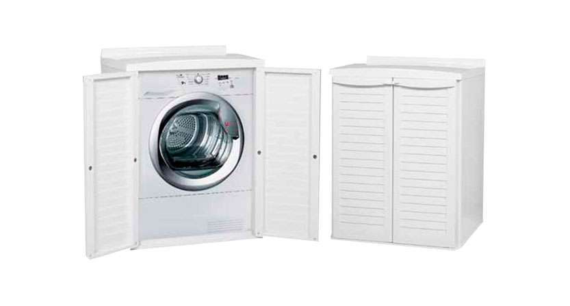 30 x 96 x 183 cm, armario para una lavadora + estantería de baño, armario de lavadora, armario alto para baño Juego de baño se envía en 2 paquetes color blanco ADGO Marpol 